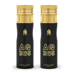 Zafran Noir Pack of 2 AQ 365 Non-Alcoholic Deodorant Body Spray 200 ML